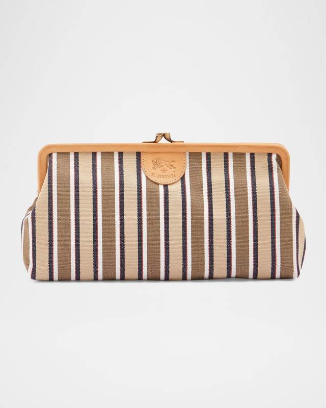Manuela Frame Canvas Clutch Bag